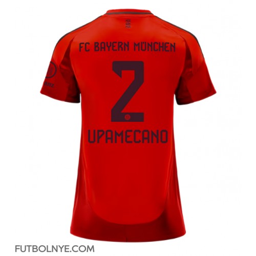 Camiseta Bayern Munich Dayot Upamecano #2 Primera Equipación para mujer 2024-25 manga corta